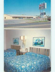 Unused Pre-1980 OLD CARS & AMBER INN MOTEL Le Mars Iowa IA s5420