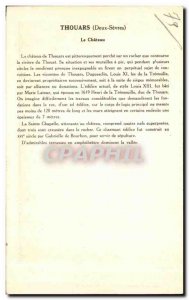 Old Postcard Thouars Chateau