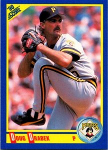 1990 Score Baseball Card Doug Brabek Pittsburgh Pirates sk2592