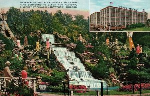 VINTAGE POSTCARD OLSON PARK AT OLSON RUG FACTORY CO. AT DIVERSEY CHICAGO 1940s