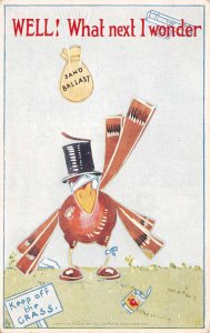 Greetings Unlucky Turkey Wonder what next Humor Vintage Postcard AA70370