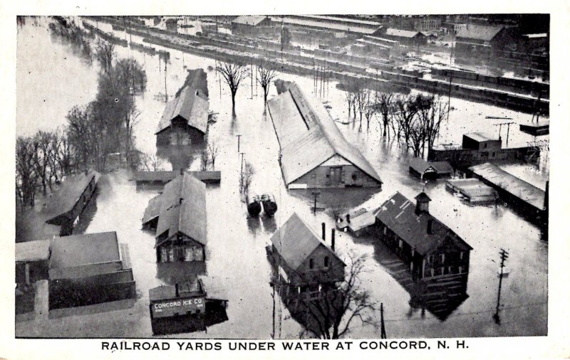 Concord, New Hampshire - Railroad Yards under Water - in 1936