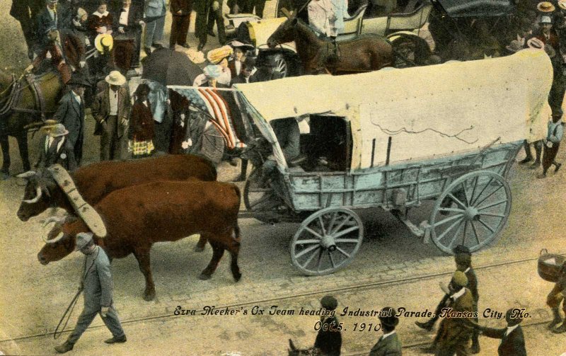 Ezra Meeker - Industrial Parade, Kansas City, Missouri on Oct. 5, 1910