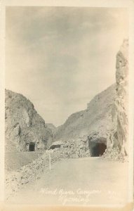 Postcard Wyoming Wind River Canyon RPPC C-1915 Railroad Highway Tunnels 23-13318