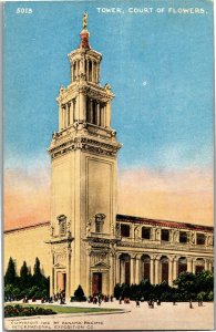 Tower, Court of Flowers Panama-Pacific Exposition Vintage Postcard E22