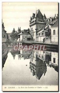 Old Postcard Loches Porte des Cordeliers and Indre