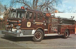 Springfield Pennsylvania Fire Engine Vintage Postcard K84657