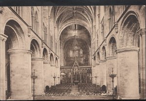 Herefordshire Postcard - Hereford Cathedral, Nave East      RT191