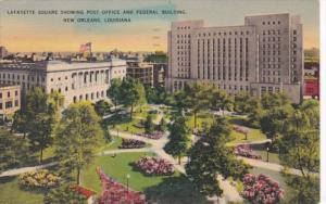 Louisiana New Orleans Lafayette Square Showing Post Office and Federal Buildi...