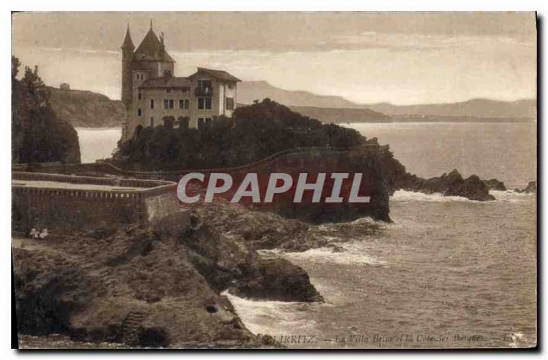 Old Postcard Biarritz The Virgin and the Riviera