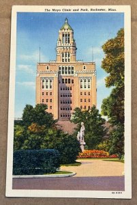 VINTAGE UNUSED LINEN POSTCARD MAYO CLINIC, ROCHESTER, MINN.