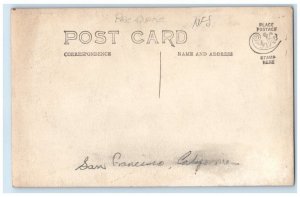 c1910s Random Street View At Night Sinclair San Francisco CA RPPC Photo Postcard