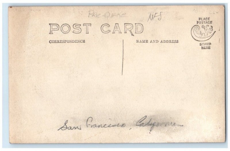 c1910s Random Street View At Night Sinclair San Francisco CA RPPC Photo Postcard