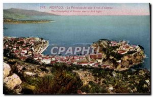 Old Postcard The Monaco Principality View A Flight D & # 39Oiseau