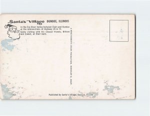 Postcard Santa's Village, Dundee, Illinois