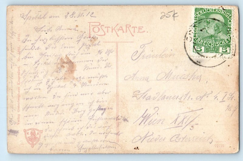 Carinthia Austria Postcard Veste Castle Under Falkenstein on Tauern Railway 1912