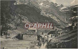 Old Postcard Gavarnie Cirque and Bridge Brioule