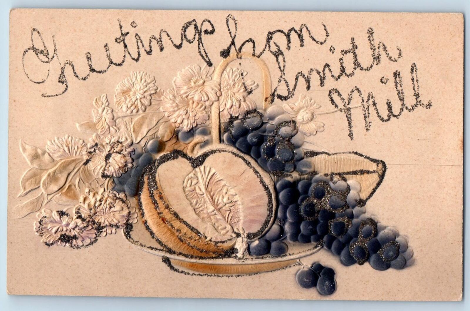 c1910 Greetings From Smith Mill Fruits Minnesota Correspondence