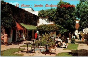 Santa Barbara El Paseo Street of Spain Famed Restaurant California Postcard