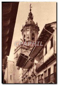 Old Postcard Hondarribia The Belfry