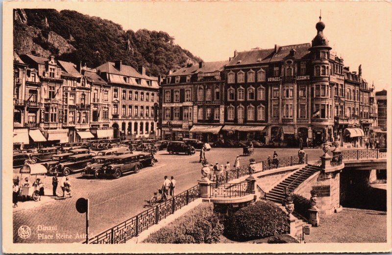 Belgium Dinant Place Reine Astrid Vintage Postcard C148