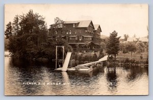 PC1/ Big Moose New York RPPC Postcard c1910 Adirondacks Higby's Lodge  551