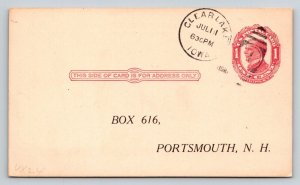 1914 Clear Lake Iowa Postmark Franklin Stamp Return Receipt Postcard