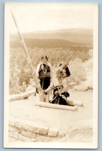 Puye Ruins Museum Native American Espanola NM RPPC Photo Vintage Postcard