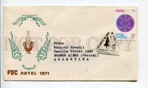 293098 BRAZIL 1971 year COVER Rio de Janeiro Christmas