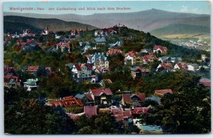 M-93085 Wernigerode Lindenberg and View of Brocken Germany