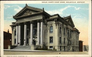 Shelbyville Kentucky KY Shelby County Court House Vintage Postcard