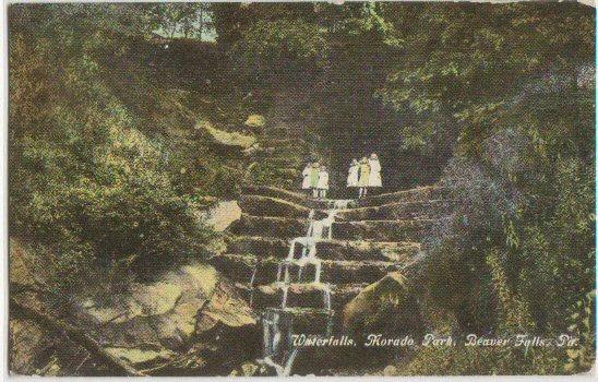 Waterfalls Morado Park Beaver Falls PA 1911