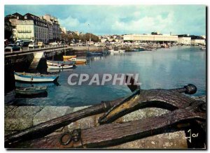 Postcard Modern Concarneau in Brittany Colors docks and fishing port