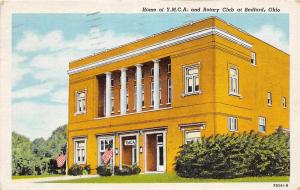 B61/ Bedford Ohio Postcard 1955 YMCA Building Rotary Club Office