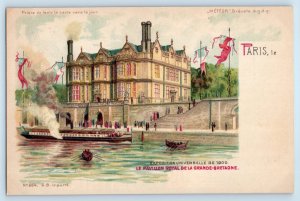 Paris France Postcard Royal Pavilion of Great Britain c1905 Hold to Light HTL