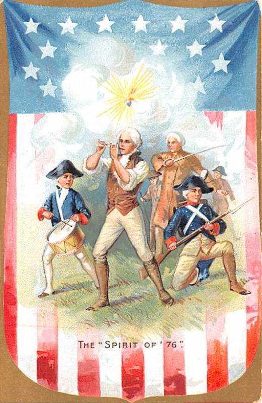The spirit of 76 Fourth of July 4th, Independence Day, Old Vintage Antique Po...