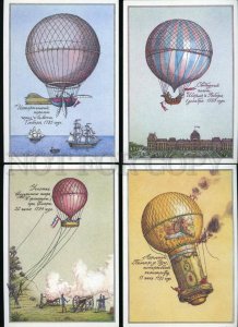 137266 History of ballooning Collection of 16 old postcards