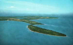 Vintage Postcard Beautiful North Point From The Air North Traverse City Michigan
