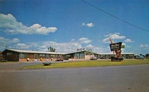 McPHERSON, KS Kansas  WHEAT STATE MOTEL  50's Cars   ROADSIDE  Chrome Postcard