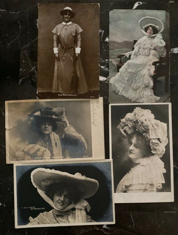 29 England Real Picture postcard Cover British Actress Studholme Collection Lot 