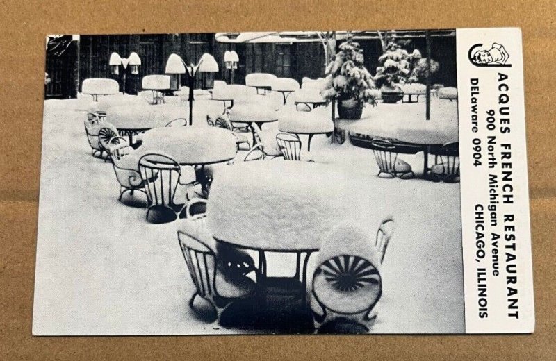 VINTAGE .01 POSTCARD  - UNUSED - JACQUES FRENCH RESTAURANT, CHICAGO, ILLINOIS