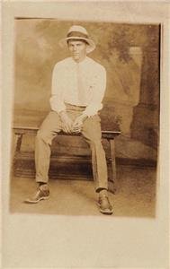 RPPC Bob Johnston Burton's Studio Portrait Chicago, IL c1920s Vintage Postcard