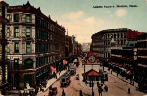 Massachusetts Boston Trolleys On Adams Square