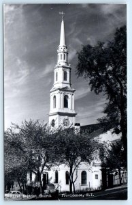 RPPC PROVIDENCE, Rhode Island RI ~ FIRST BAPTIST CHURCH ca 1950s Postcard