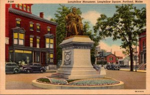 Maine Portland Longfellow Square Longfellow Monument Curteich