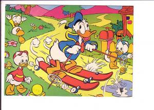 Donald Duck and Kids on Ski Roller Skates, Walt Disney Production, Printed in...