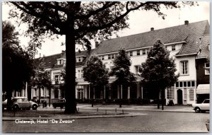 Oisterwijk Hotel De Zwaan Netherlands Trees Outside Real Photo RPPC Postcard