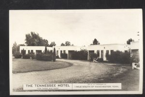 RPPC MANCHESTER TENNESSEE THE TENNESSEE MOTEL ADVERTISING REAL PHOTO POSTCARD