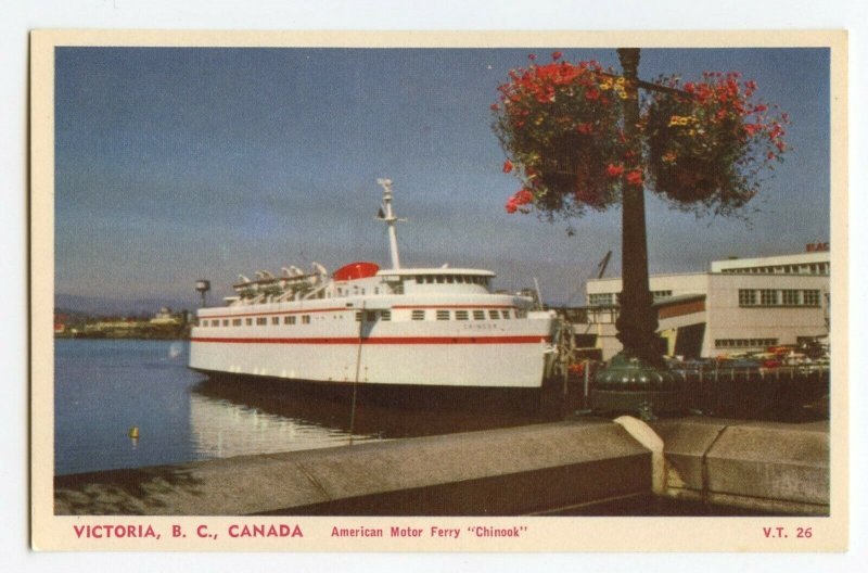 Postcard American Motor Ferry Chinook Victoria B. C. Canada Standard View Card 