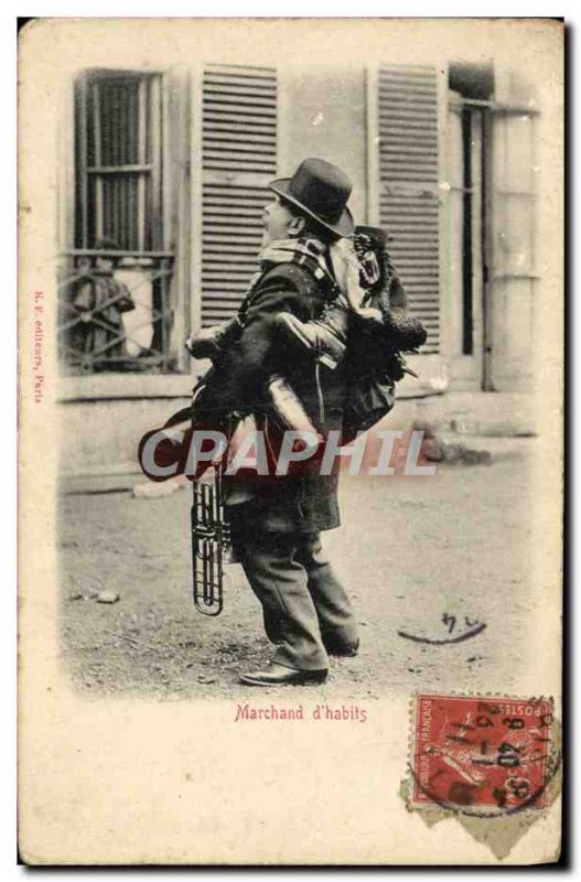 Old Postcard Paris Marchand d & # 39habits Small trades TOP